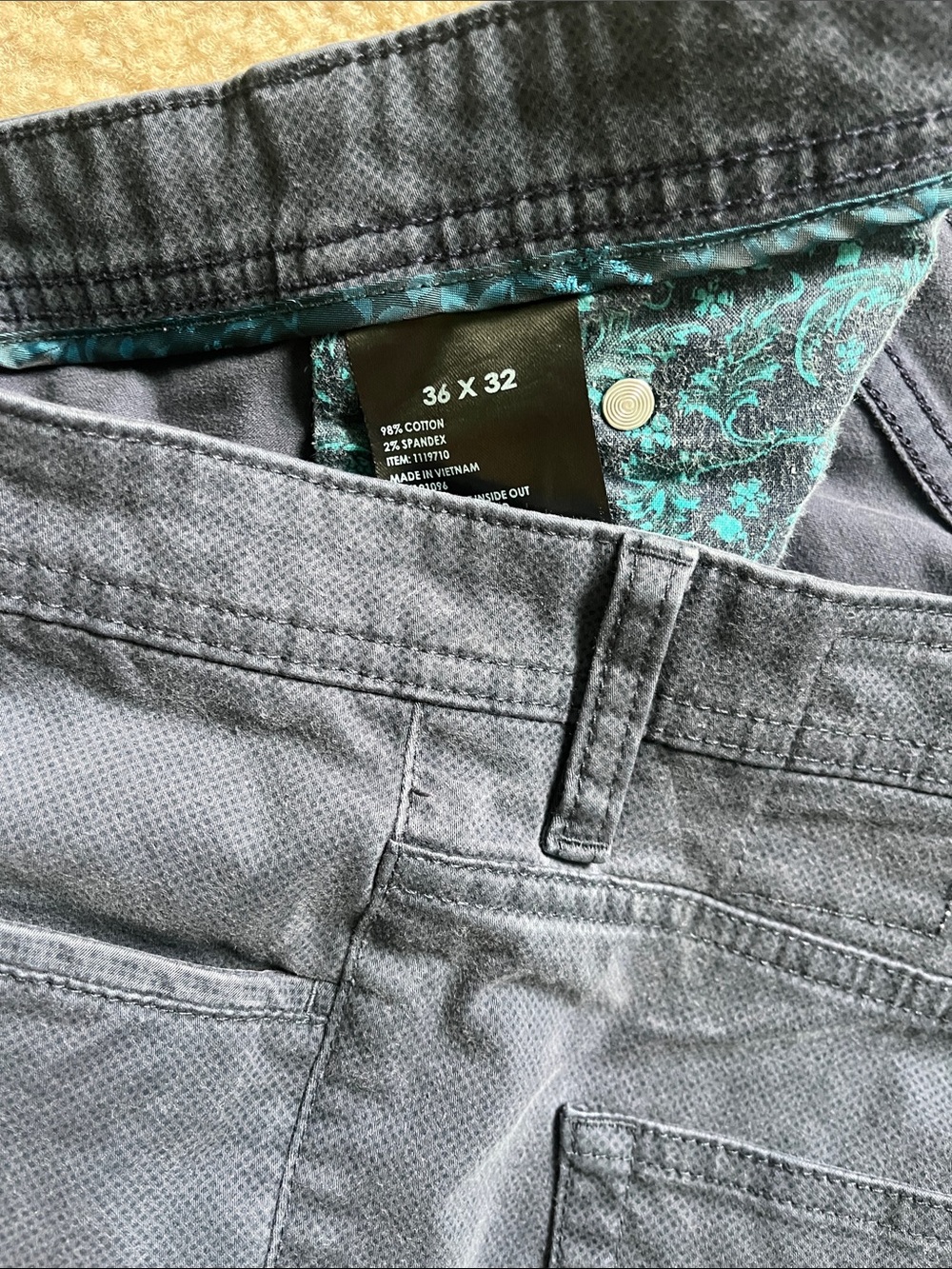 English Laundry Men's Navy Stretch Chinos - Picture 3 of 4
